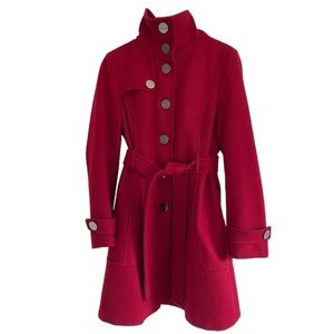 Kenneth‎ Cole women’s red 10 wool trench coat